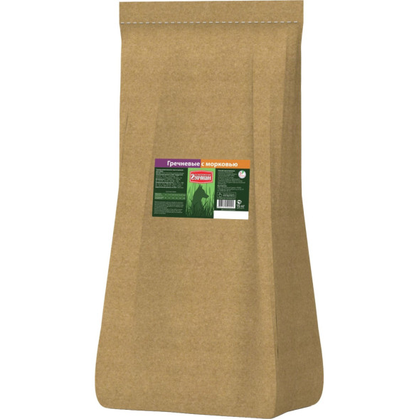 Четвероногий гурман каша для собак гречка с морковью - 15 кг