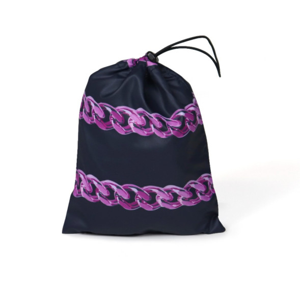 United Pets Easy 50 дождевик для собак, черный с розовым рисунком