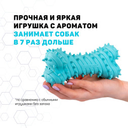 Playology PUPPY TEETHING BONE дентальная хрустящая жевательная косточка для щенков с ароматом арахиса, голубой