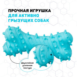 Playology PUPPY TEETHING BONE дентальная хрустящая жевательная косточка для щенков с ароматом арахиса, голубой