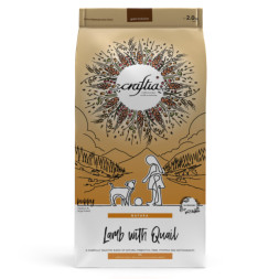 Craftia Natura сухой корм для щенков средних и крупных пород с ягненком и перепелкой - 2 кг