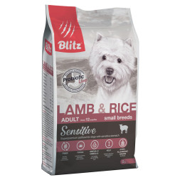 Blitz Sensitive Adult Small Breeds Lamb &amp;amp; Rice сухой корм для взрослых собак мелких пород, с ягненком и рисом - 2 кг