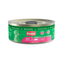 Четвероногий Гурман Мясное ассорти консервированный корм с языком для собак - 100 г (24 шт)