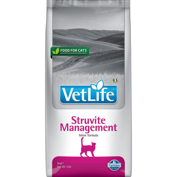Farmina Vet Life Cat Struvite Management сухой корм для взрослых кошек при рецидивах МКБ струвитного типа - 5 кг