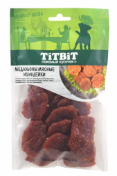 TiTBiT Меню от Шефа медальоны мясные из индейки для собак - 80 г