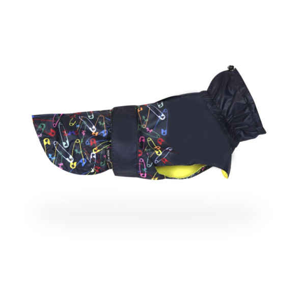 United Pets Easy 32 дождевик для собак, черный с разноцветными булавками