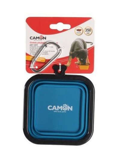 Camon миска для кошек и собак складная дорожная квадратная, 350 мл