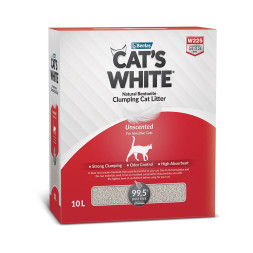 Cats White Box Premium Natural наполнитель комкующийся для кошачьего туалета без ароматизатора - 10 л