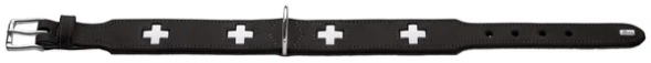 Hunter Swiss 65 ошейник для собак 51-58,5 см, кожа, черный
