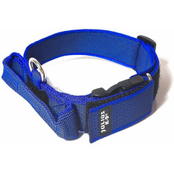Julius-K9 ошейник для собак Color &amp;amp; Gray, 38-53 см/4 см, с закрытой ручкой, сине-серый