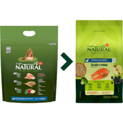 Guabi Natural Dog Adult cухой корм для взрослых собак мелких пород, с лососем и ячменем - 2,5 кг