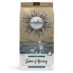 Craftia Natura сухой корм для щенков средних и крупных пород с лососем и сельдью - 640 г