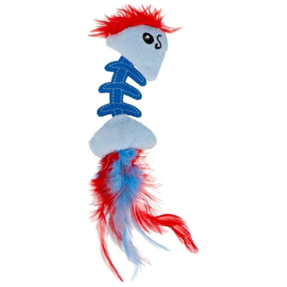 Petstages Play Fish Bone игрушка для кошек, голубая