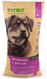 TiTBiT сухой корм для щенков крупных пород с ягненком и рисом - 13 кг