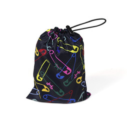 United Pets Easy 50 дождевик для собак, черный с разноцветными булавками