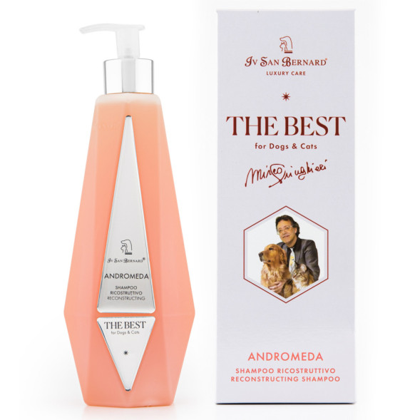 Iv San Bernard ISB The Best Line Andromeda шампунь для выпадающей шерсти и чувствительной кожи с экстрактом шиповника - 550 мл