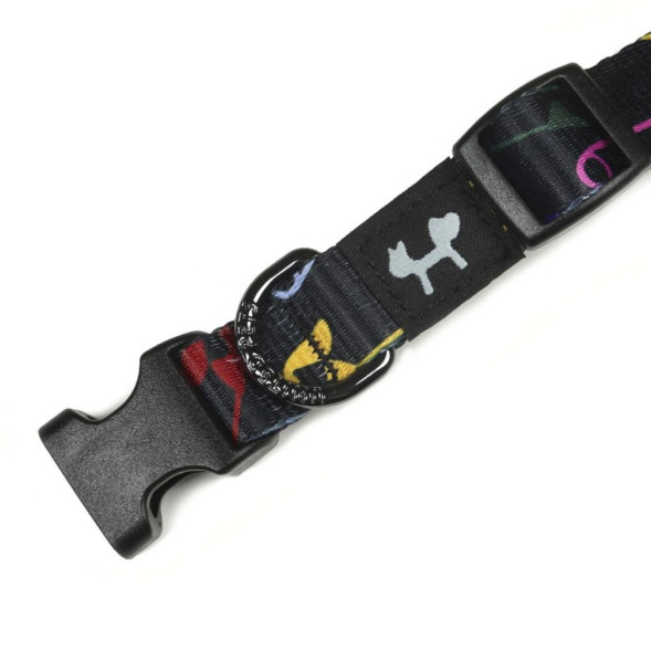 United Pets Complete me S ошейник для собак 16х260/400 мм, черный с разноцветными булавками