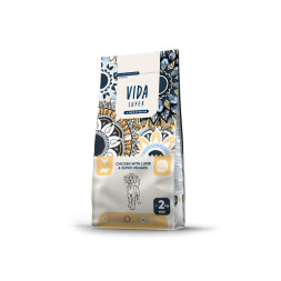 Vida Super сухой корм для щенков средних и крупных пород, с курицей, ягненком и овощами - 2 кг