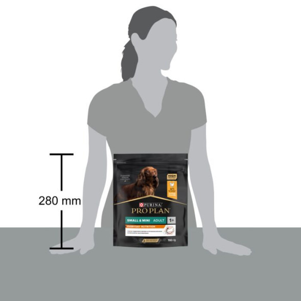 Сухой корм PRO PLAN® для взрослых собак мелких и карликовых пород, с высоким содержанием курицы 700 г