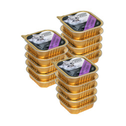 Натуральная формула влажный корм для кошек суфле с говядиной и сердцем, в ламистерах - 100 г х 15 шт