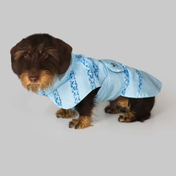 United Pets Easy 32 дождевик для собак, голубой с голубым рисунком