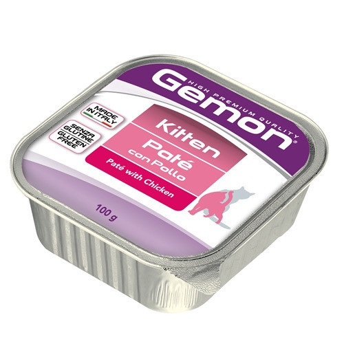 Gemon Kitten влажный корм для котят с курицей в ламистере - 100 г х 32 шт