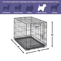 MidWest клетка iCrate 76х48х53h см 1 дверь черная