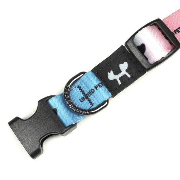 United Pets Complete me S ошейник для собак 16х260/400 мм, розово-голубой тай-дай