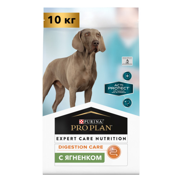 Purina Pro Plan Acti-Protect сухой корм для собак средних пород с чувствительным пищеварением с ягненком - 10 кг