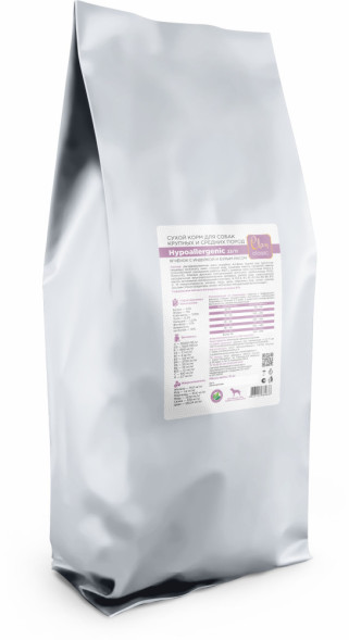 Clan Classic Hypoallergenic 23/11 сухой корм для взрослых собак крупных и средних пород с ягненком, индейкой и бурым рисом - 10 кг