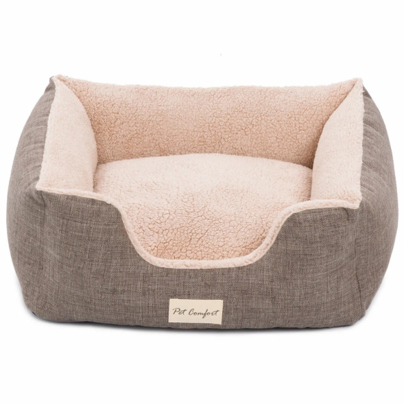 Pet Comfort Echo Varro 09 лежанка для кошек и собак мелких пород, размер S (50х60 см), коричневый