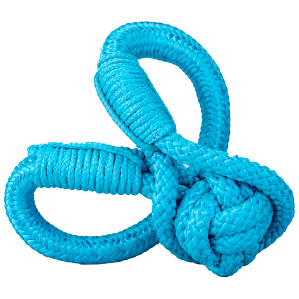 Playology TOUGH TUG KNOT жевательный канат для собак с ароматом арахиса, голубой
