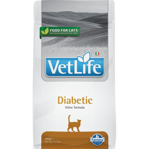 Farmina Vet Life Cat Diabetic сухой корм для взрослых кошек с сахарным диабетом - 400 г