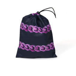 United Pets Easy 28 дождевик для собак, черный с розовым рисунком