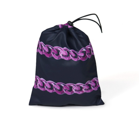 United Pets Easy 28 дождевик для собак, черный с розовым рисунком