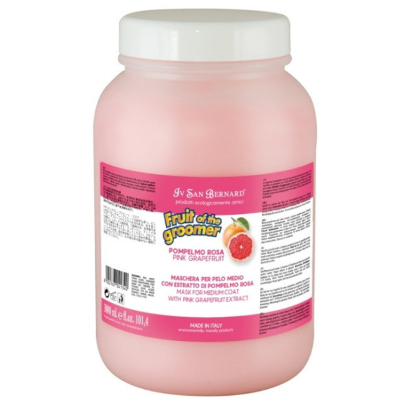 Iv San Bernard Fruit of the Grommer Pink Grapefruit Восстанавливающая маска для шерсти средней длины с витаминами 3 л