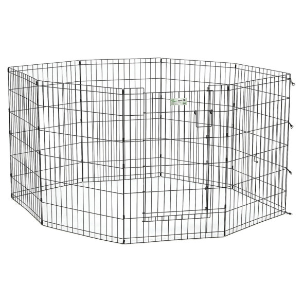 MidWest вольер Life Stages 8 панелей с дверью-MAXLock черный 61х91 см