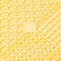 Mr.Kranch лизательный коврик для медленного поедания, силиконовый, диаметр 20 см, желтый с лопаткой