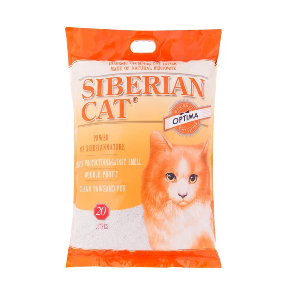 Сибирская Кошка Оптима комкующийся наполнитель для кошачьего туалета - 20 л (16 кг)