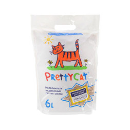 PrettyCat наполнитель древесный для кошачьих туалетов Wood Granules  6 л