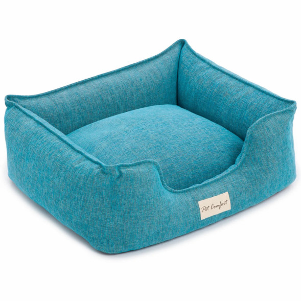 Pet Comfort Alpha Mirandus 43 лежанка для кошек и собак мелких пород, размер S (50х60 см), бирюзовый