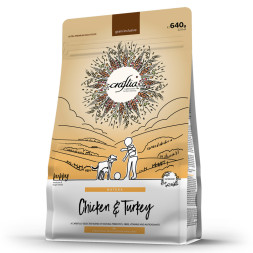 Craftia Natura сухой корм для щенков средних и крупных пород с курицей и индейкой - 640 г