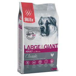 Blitz Classic Adult Large &amp;amp; Giant Breed сухой корм для взрослых собак крупных пород, с курицей - 2 кг