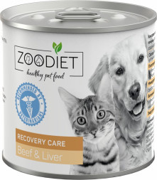 Zoodiet Recovery Care Beef&amp;amp;Liver влажный корм для взрослых собак и кошек в период восстановления, с говядиной и печенью, в консервах - 240 г х 12 шт
