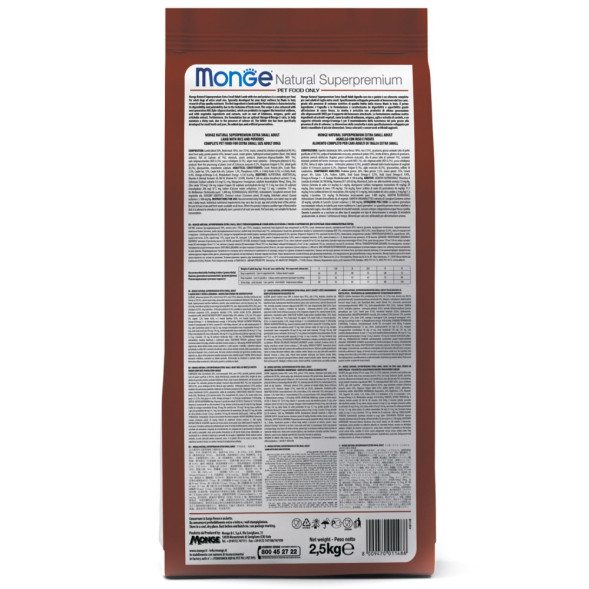 Monge Dog Speciality Mini сухой корм для взрослых собак мелких пород с ягненком, рисом и картофелем 2,5 кг