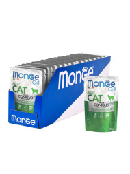 Monge Cat Grill влажный корм для взрослых кошек с итальянским кроликом в паучах 85 г (28 шт в уп)