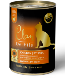 Консервы Clan De File для кошек с курицей - 340 г 12 шт