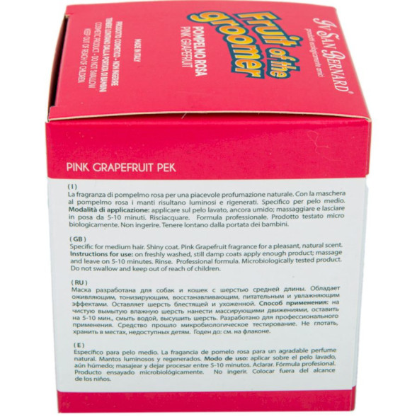 Iv San Bernard Fruit of the Grommer Pink Grapefruit Восстанавливающая маска для шерсти средней длины с витаминами 250 мл
