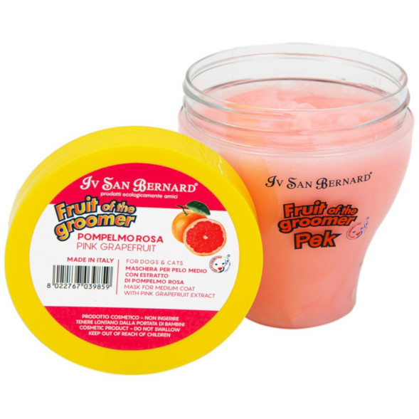 Iv San Bernard Fruit of the Grommer Pink Grapefruit Восстанавливающая маска для шерсти средней длины с витаминами 250 мл