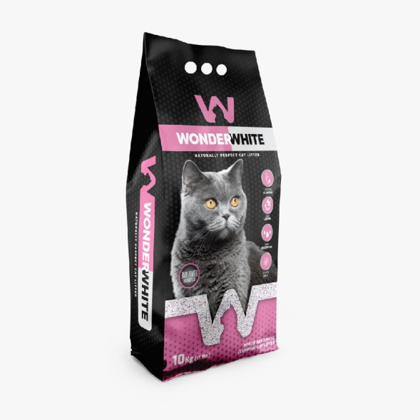 Wonder White Baby Powder наполнитель комкующийся c ароматом детской присыпки - 10 кг